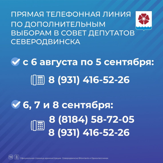 Горячая линия по дополнительным выборам в Совет депутатов Северодвинска. Горячая линия по дополнительным выборам в Совет депутатов Северодвинска.